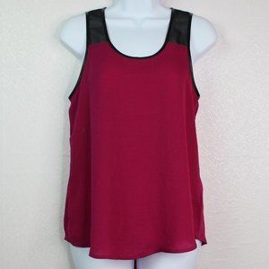 Express Magenta Racer Back High Lo Tank To…